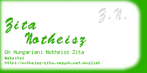 zita notheisz business card